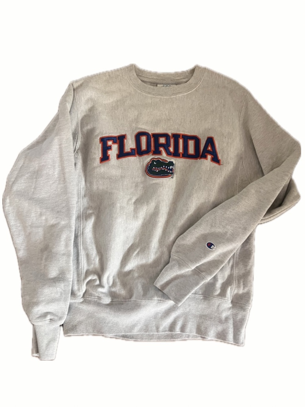 Champion Reverse Weave Florida Gators Crewneck Sweatshirt Gray Size Small